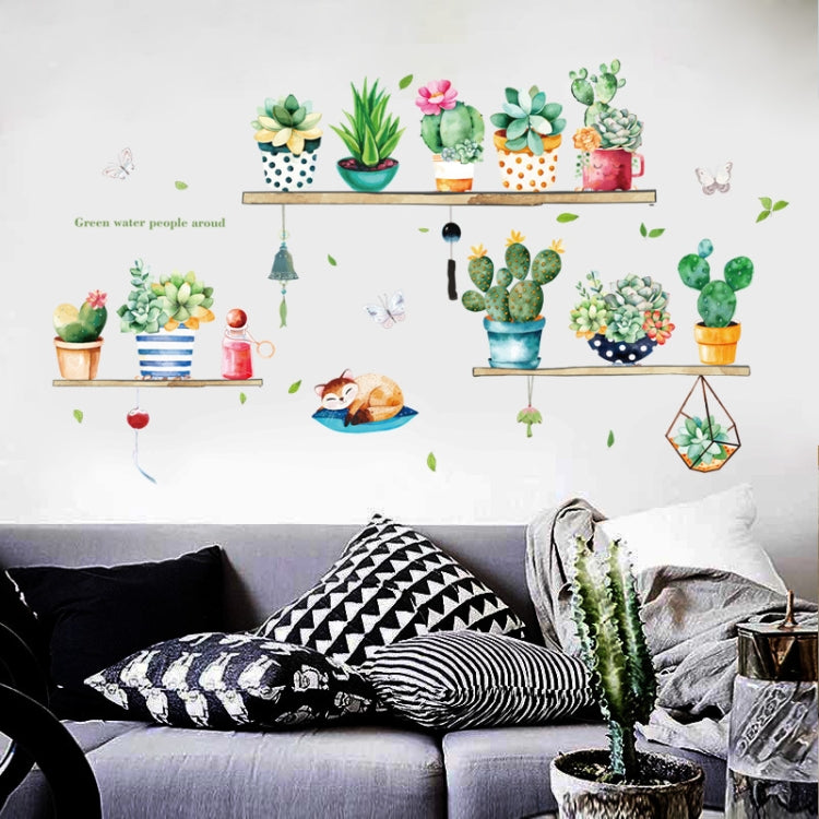 Cactus Potted PVC Self-adhesive Removable Wall Stickers My Store