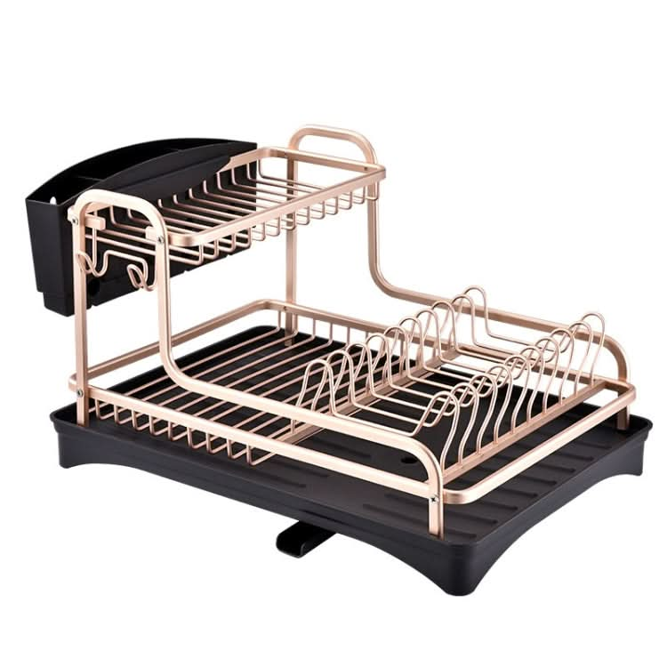 Double-layer Space Aluminum Dish Rack Kitchen Drain Rack - Reluova