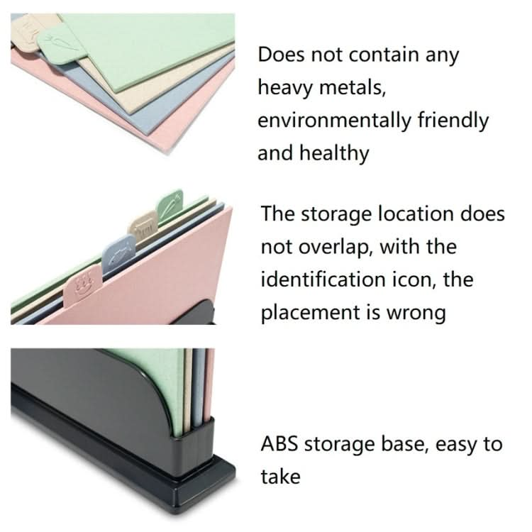 Wheat Straw Classification Cutting Board Set Multi-purpose Non-slip Cutting Board - Reluova