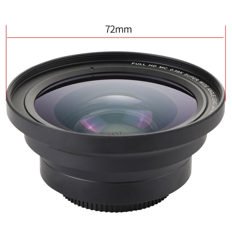 72mm 2 in 1 0.39X Wide Angle Lens + Macro Lens