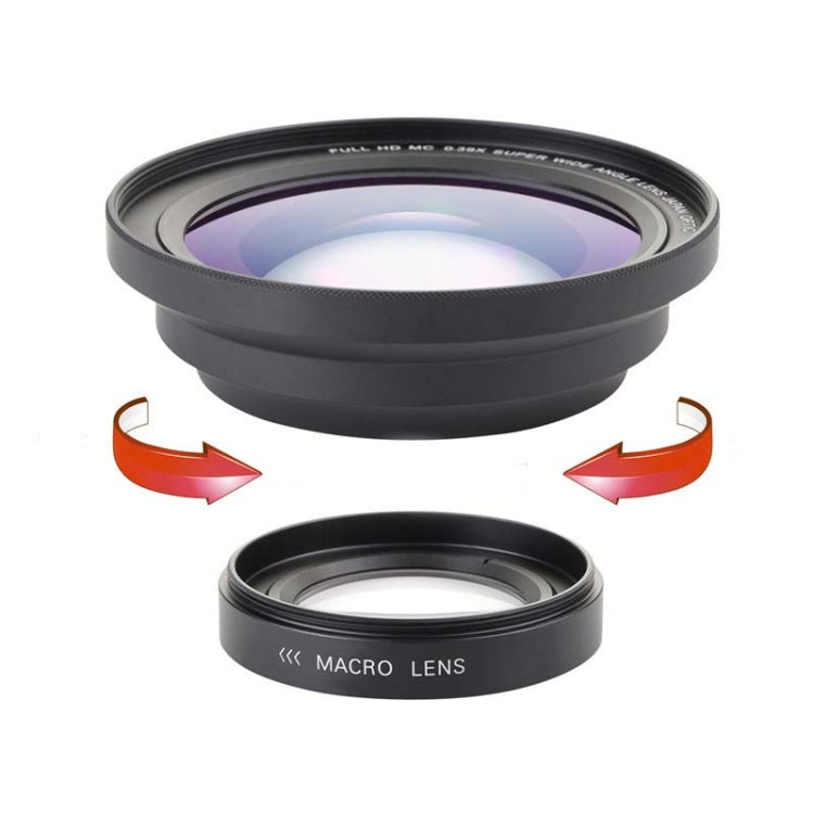 72mm 2 in 1 0.39X Wide Angle Lens + Macro Lens My Store