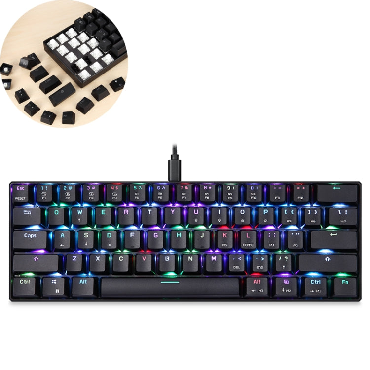 MOTOSPEED CK61 61 Keys  Wired Mechanical Keyboard RGB Backlight with 14 Lighting Effects, Cable Length: 1.5m