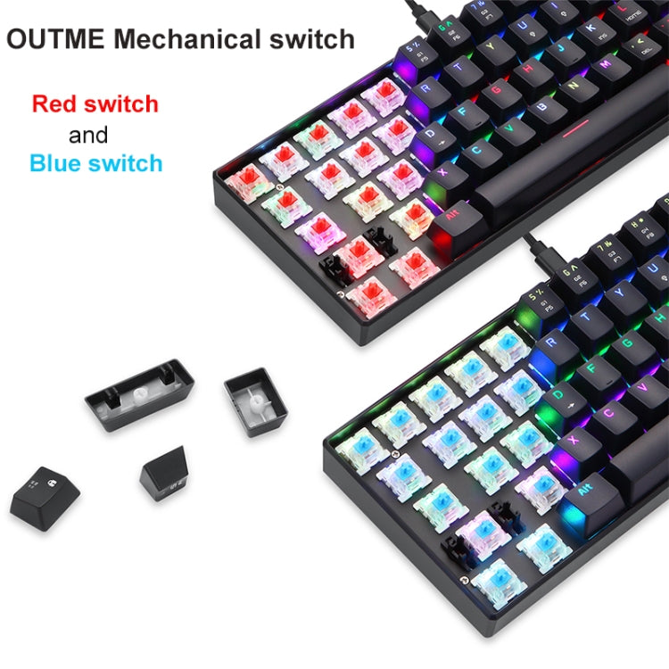 MOTOSPEED CK61 61 Keys  Wired Mechanical Keyboard RGB Backlight with 14 Lighting Effects, Cable Length: 1.5m