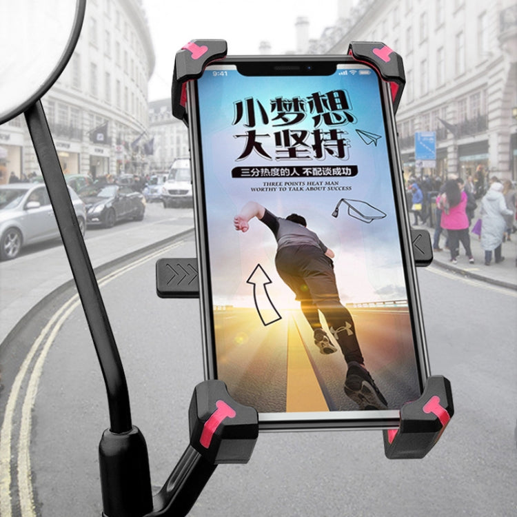 Electric Bicycle Mobile Phone Holder Can Be Rotated 360-degree Mobile Phone Holder Four-way Adjustment Bracket for Motorcycle Reluova