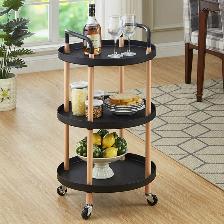 Luxury Movable Trolley Simple Kitchen Living Room Storage Tea Set Rack