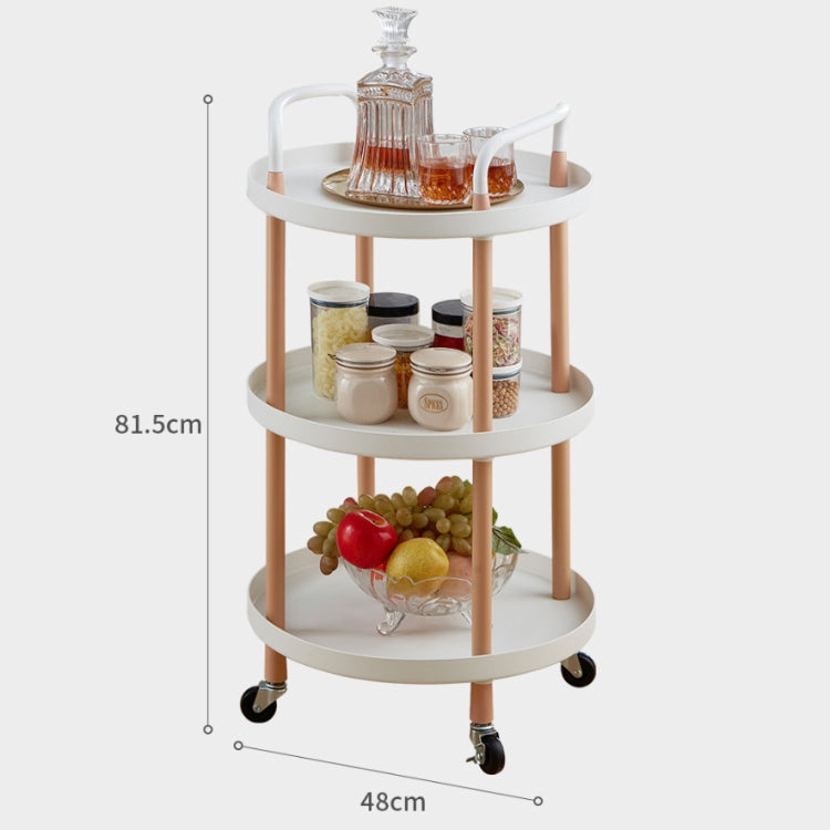 Luxury Movable Trolley Simple Kitchen Living Room Storage Tea Set Rack