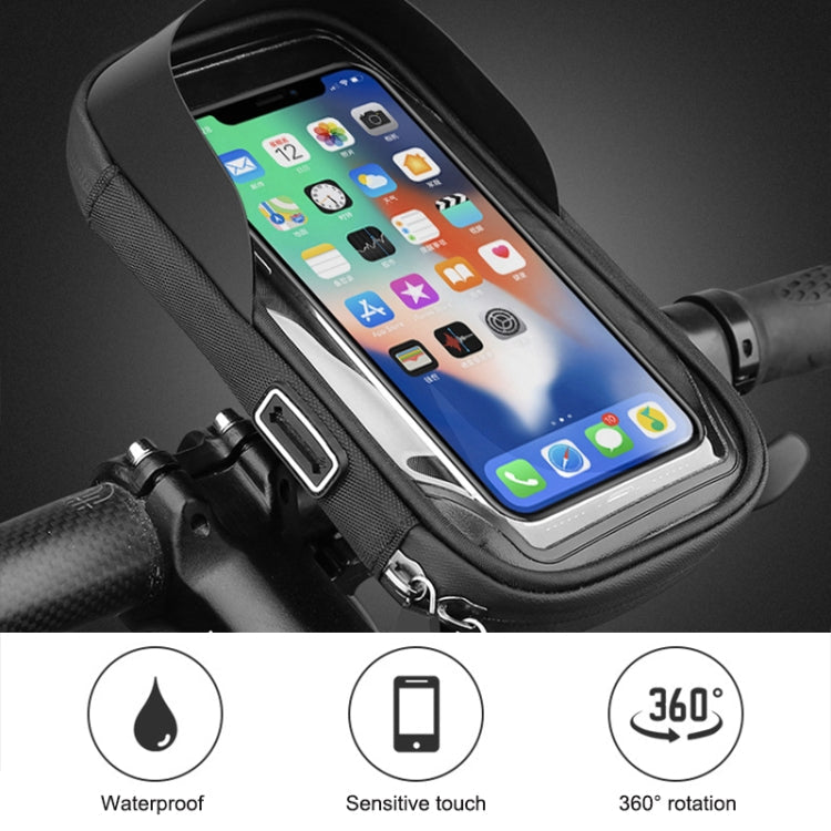 Mountain Bike Card Holder Touch Screen Mobile Phone Holder Motorcycle Electric Vehicle Waterproof Navigation Bracket Shade Mobile Phone Holder Reluova