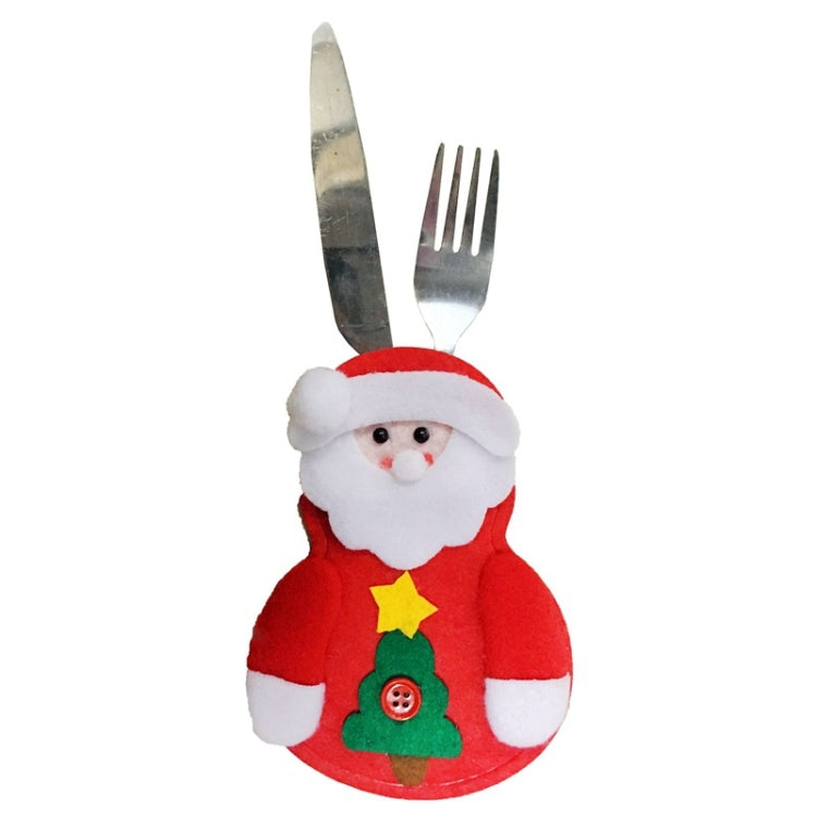 Christmas Decoration Little Snowman Knife And Fork Bag Creative Home Dining Table Cutlery Set