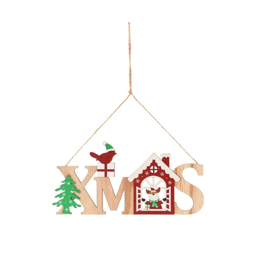 Christmas Wooden English Listing House Welcome Listing