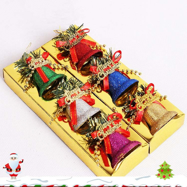 Colorful Glitter Bells Christmas Tree Accessories