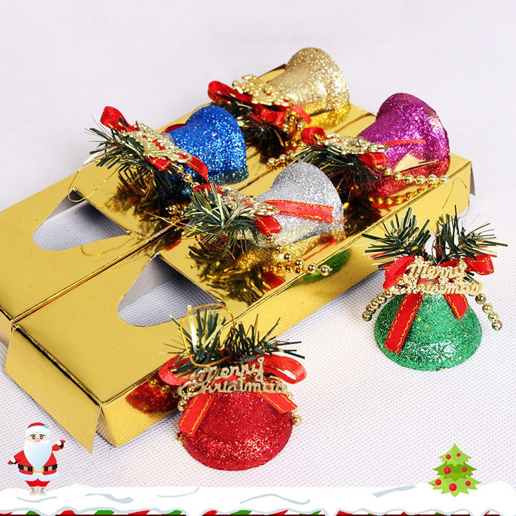 Colorful Glitter Bells Christmas Tree Accessories My Store