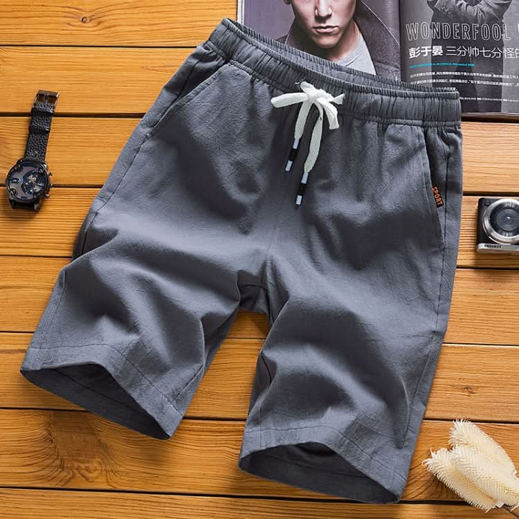 Cotton Linen Casual 5-point Sport Shorts Pants Reluova