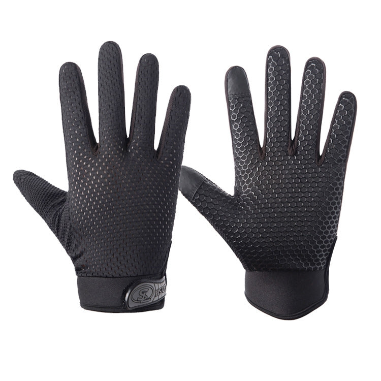 HSLEJP Outdoor Sports Breathable Touch Screen Antiskid Cycling Full Finger Gloves Reluova