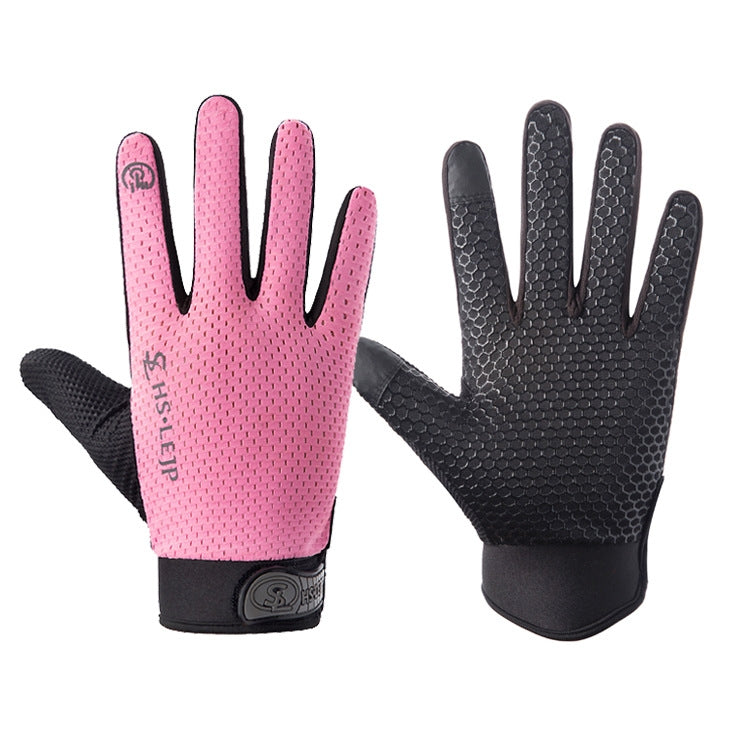 HSLEJP Outdoor Sports Breathable Touch Screen Antiskid Cycling Full Finger Gloves Reluova