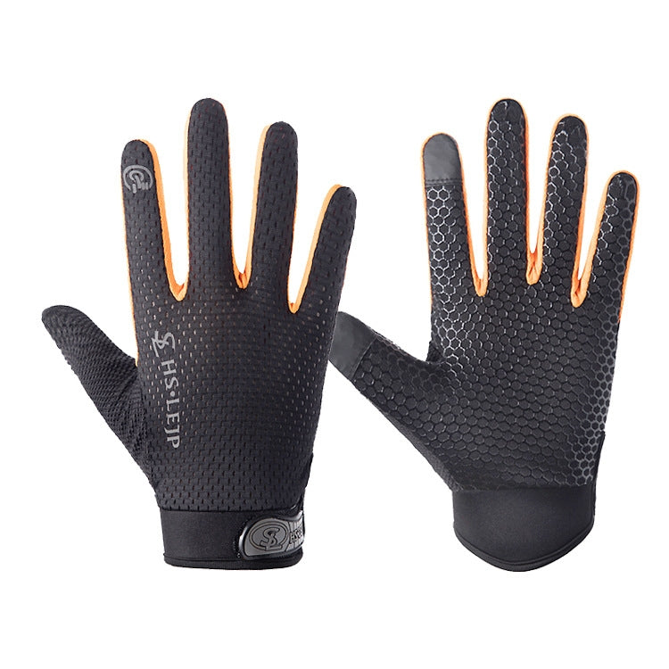 HSLEJP Outdoor Sports Breathable Touch Screen Antiskid Cycling Full Finger Gloves Reluova