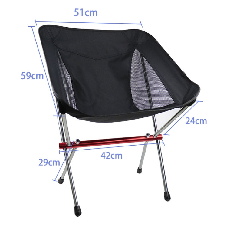 Outdoor Beach Chair Aluminum Alloy Ultra Light Camping Barbecue Fishing Portable Folding Back Chair Reluova