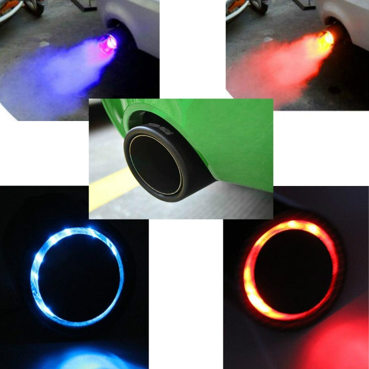 Car Modification Carbon Fiber Luminous Tail Throat LED Lights Modified Car Exhaust Pipe Spitfire Tail Throat ÎҵÄÉ̵ê