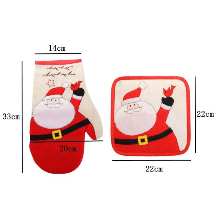 Christmas Decorations Insulation Gloves Insulation Placemat Microwave Glove Mat