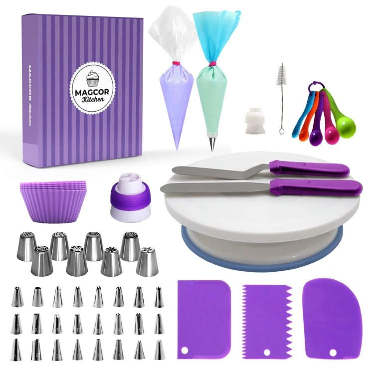 Cake Turntable Set Decorating Table Decorating Mouth Silicone Bag Baking DIY Combination - Reluova