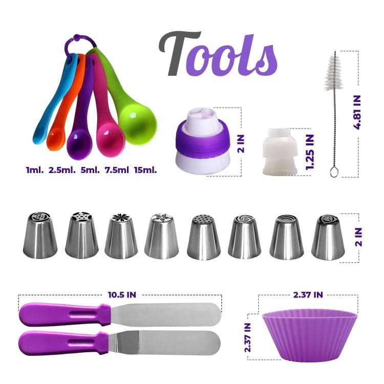 Cake Turntable Set Decorating Table Decorating Mouth Silicone Bag Baking DIY Combination - Reluova