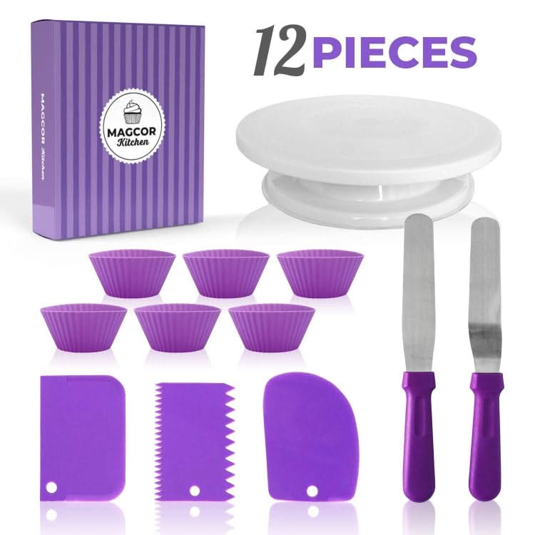 Cake Turntable Set Decorating Table Decorating Mouth Silicone Bag Baking DIY Combination - Reluova