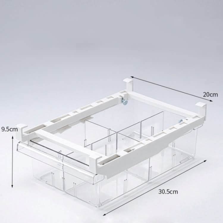 Transparent Hanging & Pull-out Refrigerator Sorting Fresh-keeping Box For Fruits Vegetables & Eggs With Separate Classification Box - Reluova