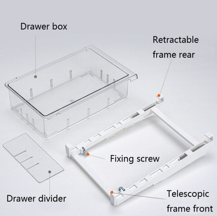 Transparent Hanging & Pull-out Refrigerator Sorting Fresh-keeping Box For Fruits Vegetables & Eggs With Separate Classification Box - Reluova