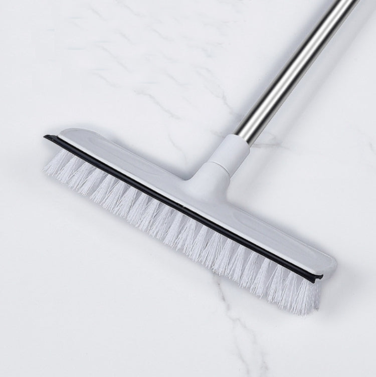 Retractable Floor Brush Bathroom Cleaning & Wiping Dual Purpose Brush Long-handled Bristle Floor Brush