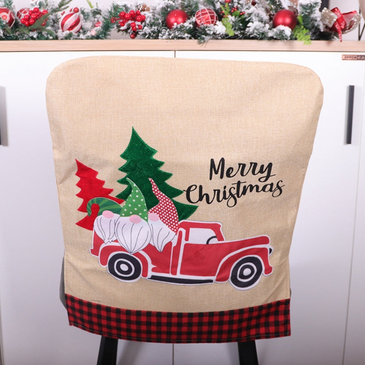 Christmas Decoration Seat Cover Linen Handicraft Household Seat Cover