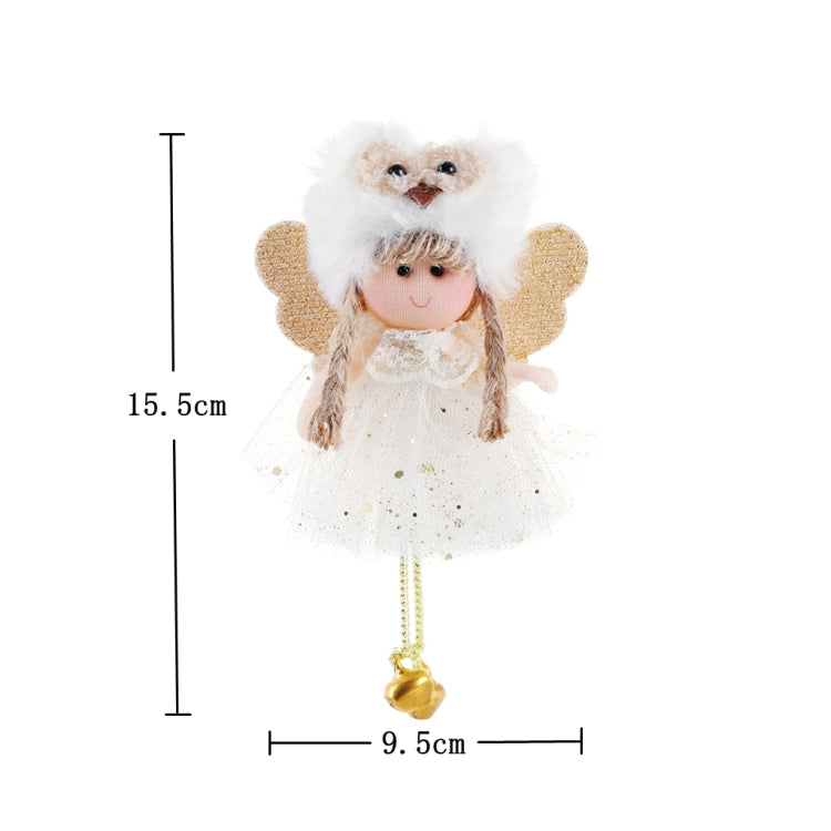 4 PCS Christmas Plush Net Yarn Sequined Angel Charm Children Doll Gift Christmas Tree Pendant My Store