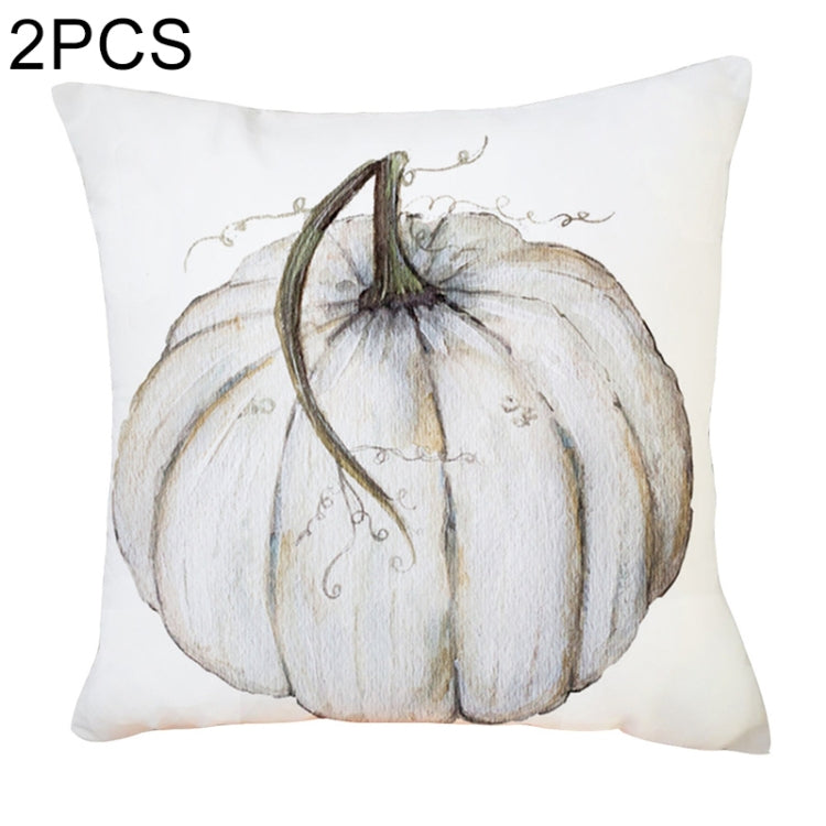 2 PCS Halloween Pumpkin Short Plush Super Soft Pillowcase Decoration without Pillow Core-Reluova