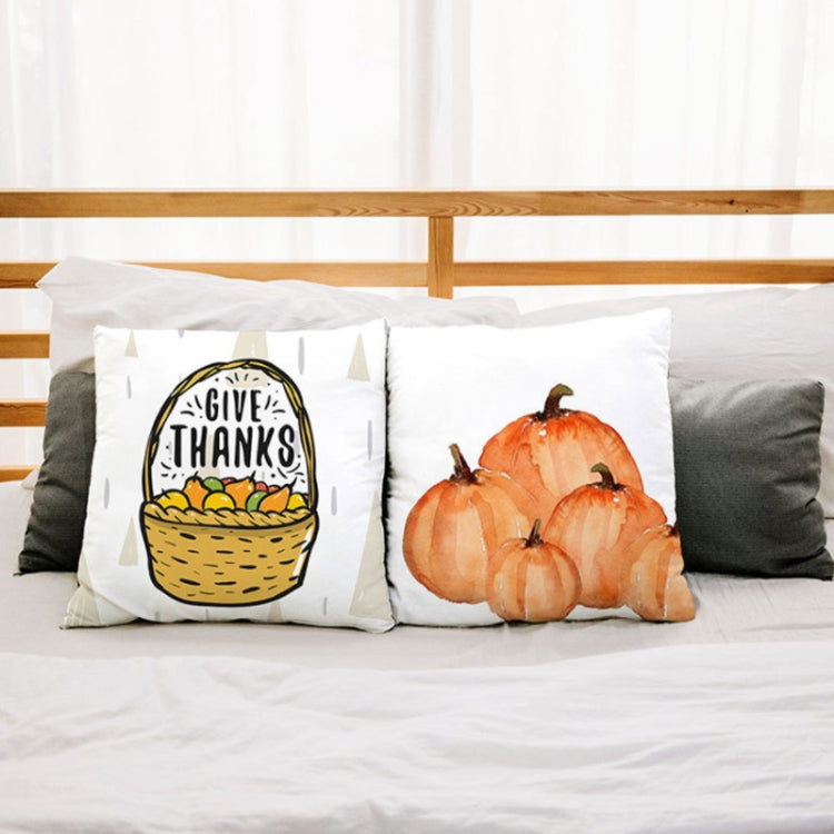 2 PCS Halloween Pumpkin Short Plush Super Soft Pillowcase Decoration without Pillow Core