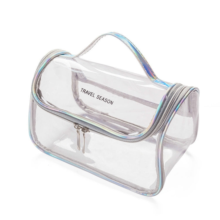 Travel Waterproof Transparent Cosmetic Bag Multi-functional Anti-wrinkle & Odor-free Wash Storage Bag, Color:Black, Style:Square