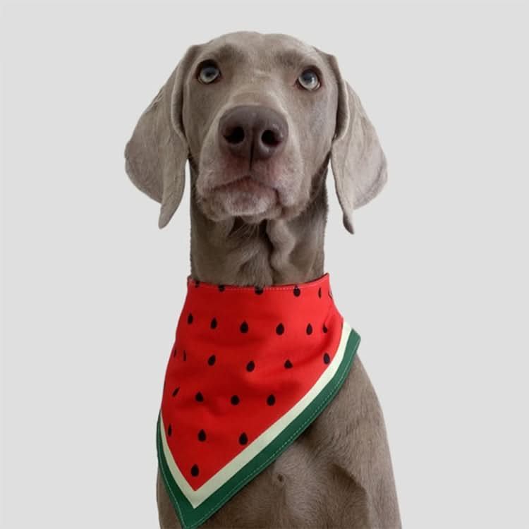 Watermelon Pattern Dog Scarf Three-layer Thick Waterproof Saliva Towel - Reluova