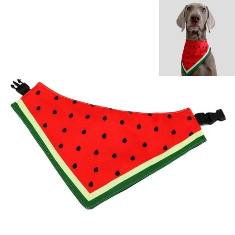 Watermelon Pattern Dog Scarf Three-layer Thick Waterproof Saliva Towel - Reluova