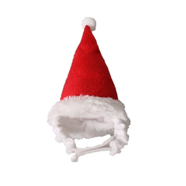 Pet Christmas Hat Flannel Strap Cap - Reluova