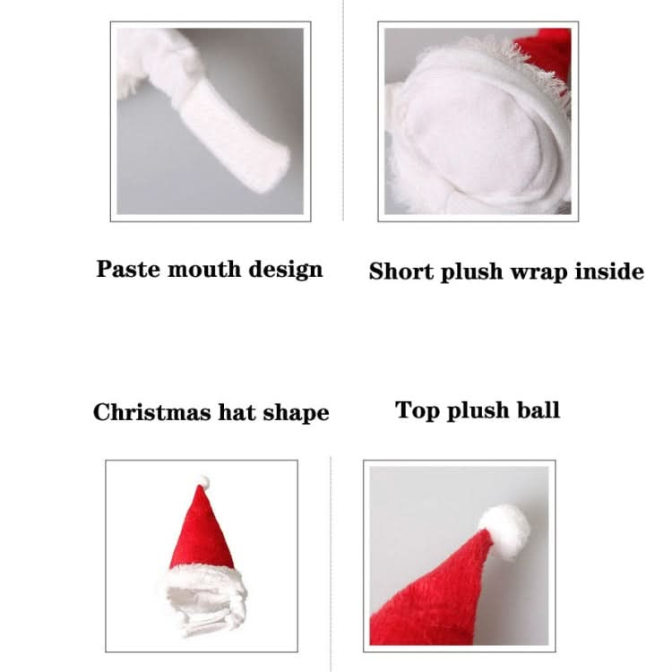 Pet Christmas Hat Flannel Strap Cap - Reluova