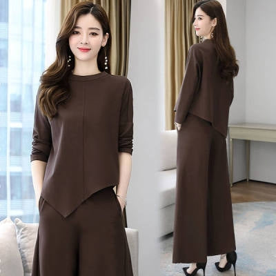 Autumn New Style Wide-Leg Pants Suit