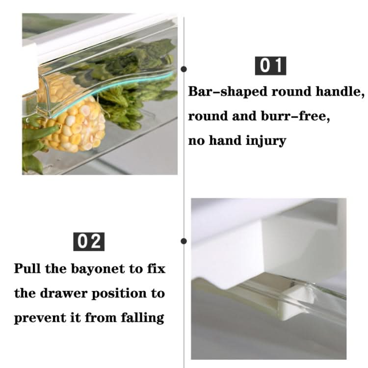 Refrigerator Storage Box Drawer Type Square Household Multifunctional Food Preservation Box - Reluova