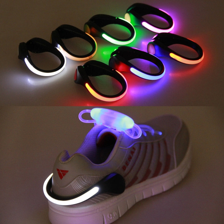 Glowing Shoe Clip Light Flashing Shoe Clip Outdoor Sports Warning Light Night Running Equipment, Random Color Delivery Reluova