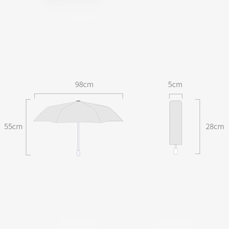 Small Fresh Vinyl Folding Cartoon Forest Rain and Sun Dual-use Umbrella My Store