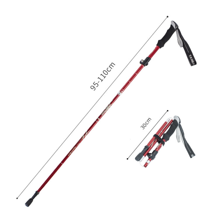 TANERDD TR-D0001 Trekking Poles Aluminum Alloy Folding Outdoor Handrails Trekking Walking Sticks Reluova