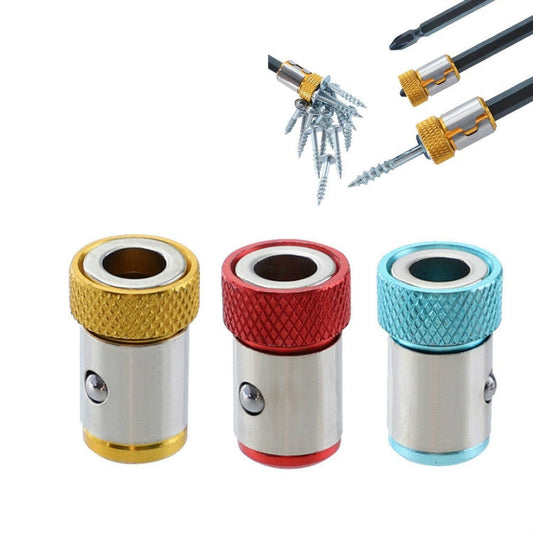 10 PCS Bit Magnetic Ring Screwdriver Bit with Magnetic Universal Steel Sleeve, Color Random Delivery