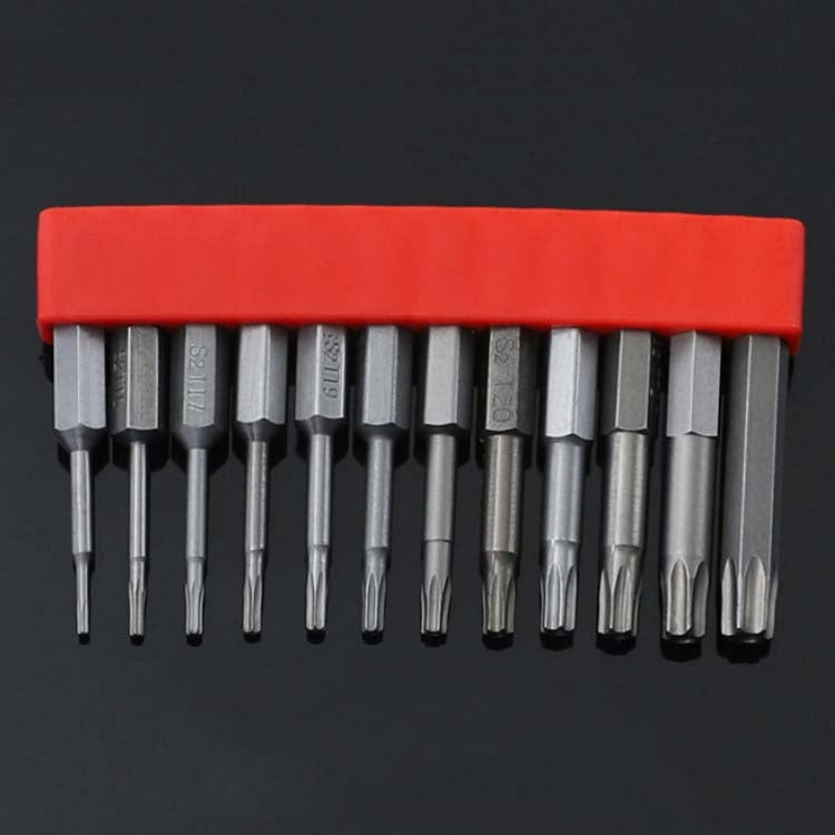 12 PCS / Set Screwdriver Bit With Magnetic S2 Alloy Steel Electric Screwdriver