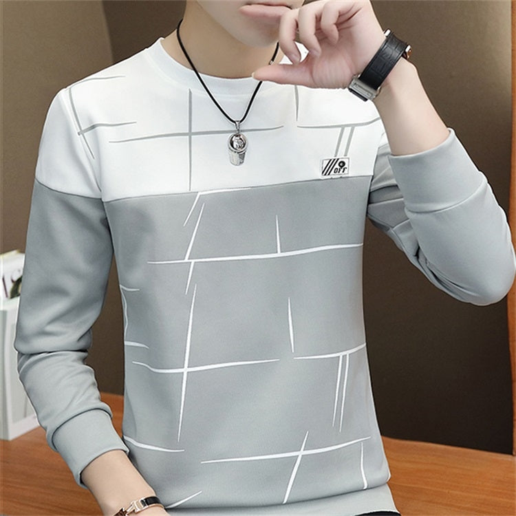 Long Sleeve Crew Neck Printed SweaterShirt Bottoming Shirt