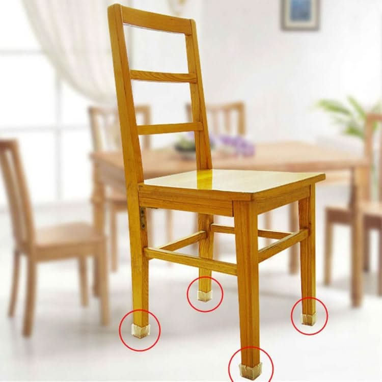 4pcs Square Chair Leg Caps PVC Feet Protector Pads Furniture Table Covers-Reluova