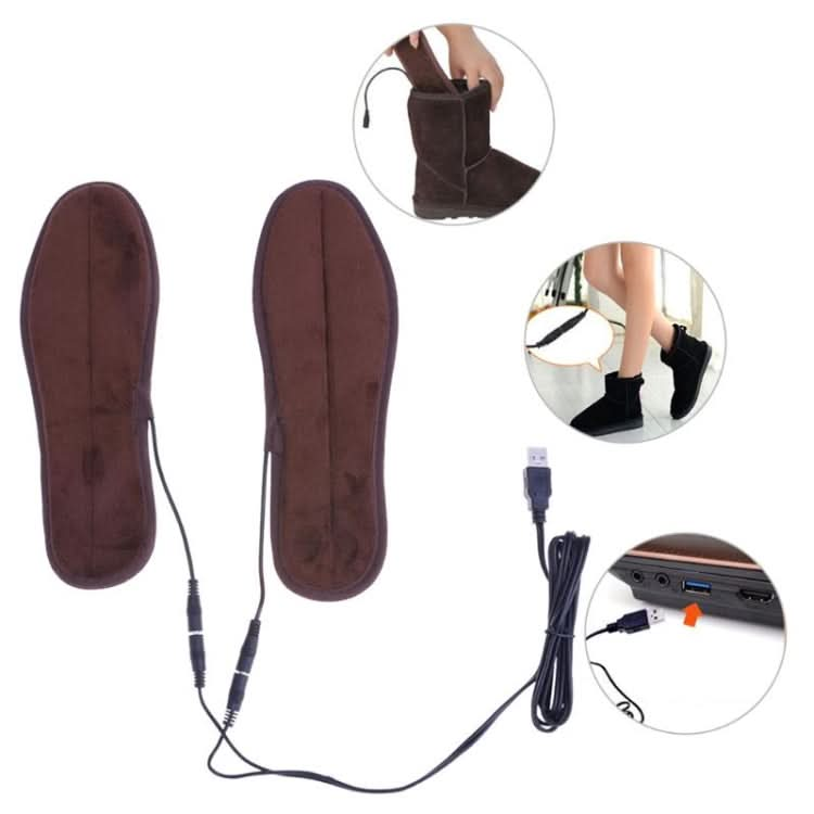 2 Pairs USB Shoe Dryer Electric Insoles Shoe Winter Keep Warm Heated Insole for Shoes Boot-Reluova