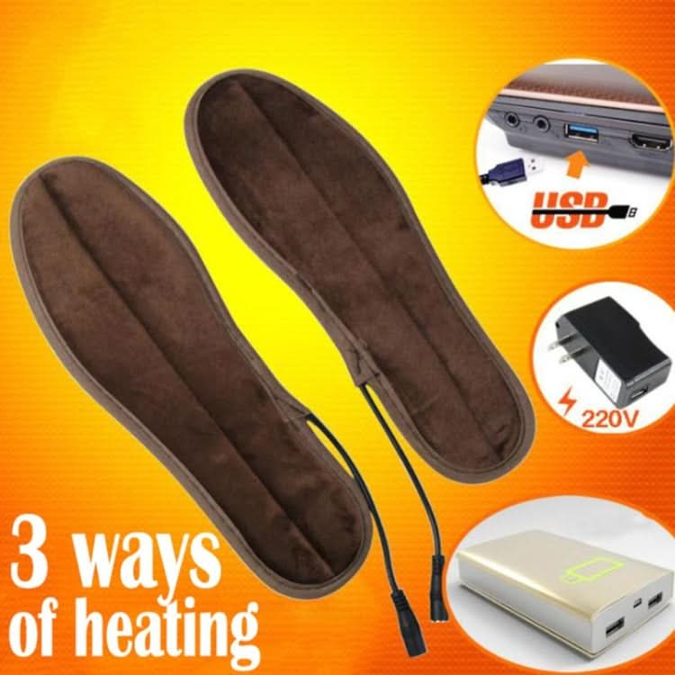 2 Pairs USB Shoe Dryer Electric Insoles Shoe Winter Keep Warm Heated Insole for Shoes Boot-Reluova