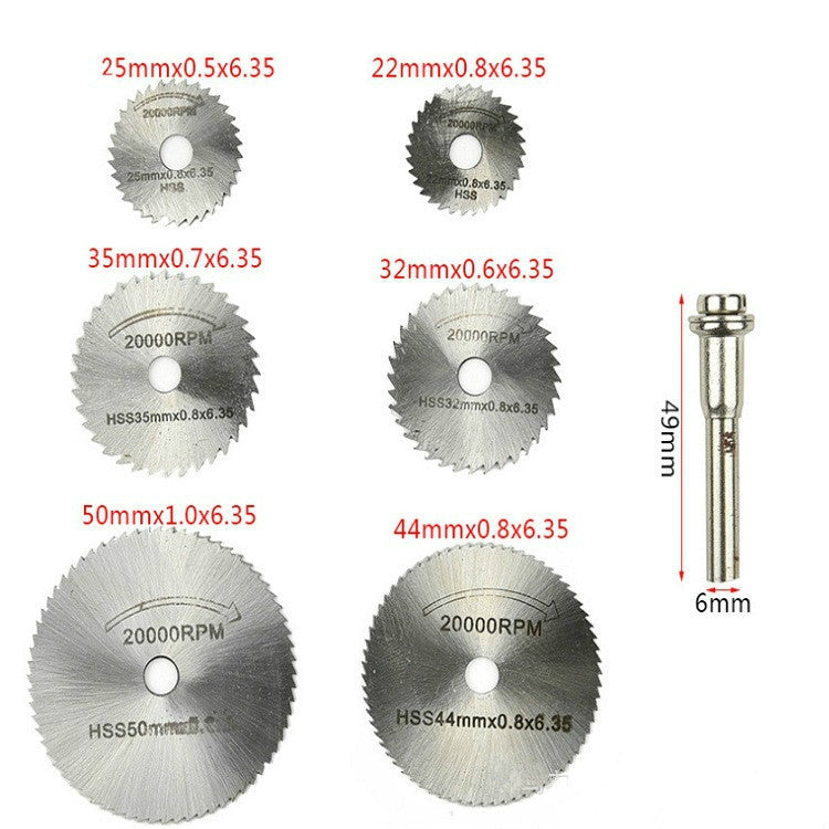 7 PCS/Set Electric Grinder Saw Blade High Speed Steel Saw Blade Woodworking Saw Blade High Speed Steel Cutting Piece My Store