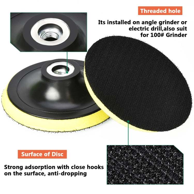 5 PCS Polishing Disc Self-adhesive Sponge Disc Pneumatic Sandpaper Suction Cup